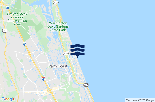 Mapa de mareas Palm Coast, United States
