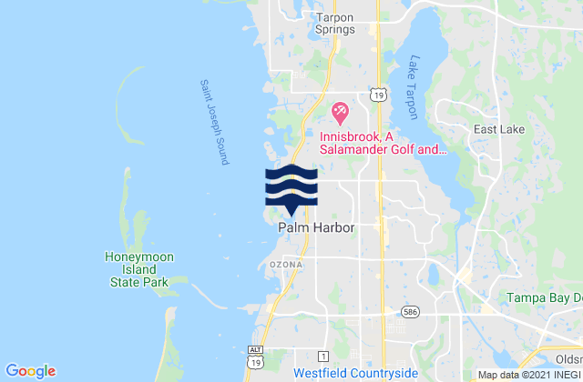 Mapa de mareas Palm Harbor, United States