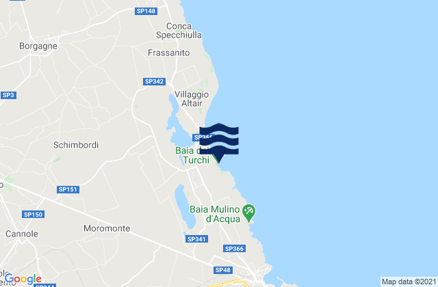 Mapa de mareas Palmariggi, Italy