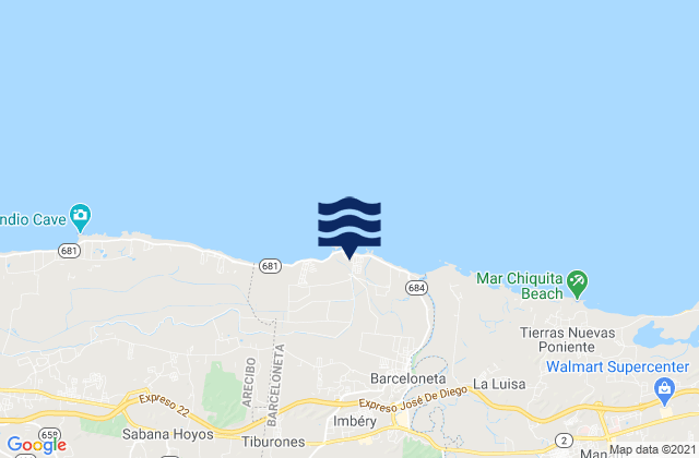 Mapa de mareas Palmas Altas Barrio, Puerto Rico
