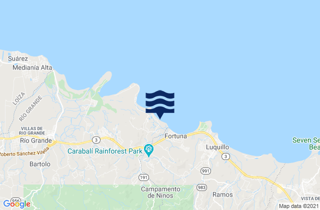 Mapa de mareas Palmer, Puerto Rico