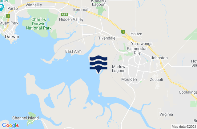 Mapa de mareas Palmerston, Australia
