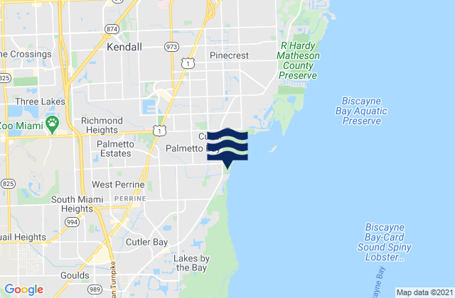 Mapa de mareas Palmetto Estates, United States