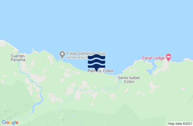 Mapa de mareas Palmira, Panama