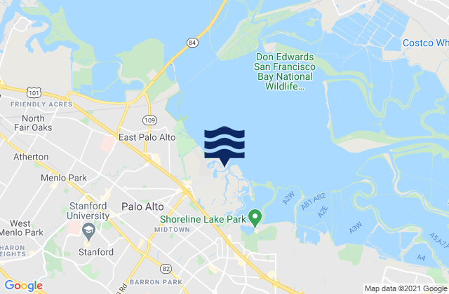 Mapa de mareas Palo Alto Yacht Harbor, United States
