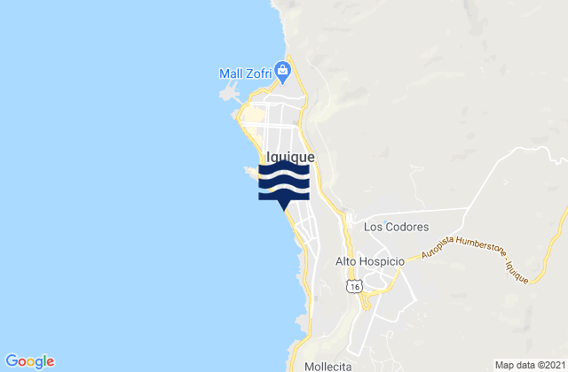 Mapa de mareas Palo Buque, Chile