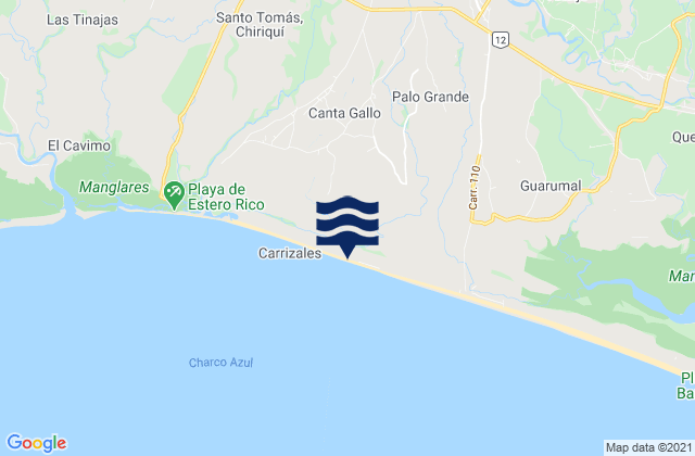 Mapa de mareas Palo Grande, Panama