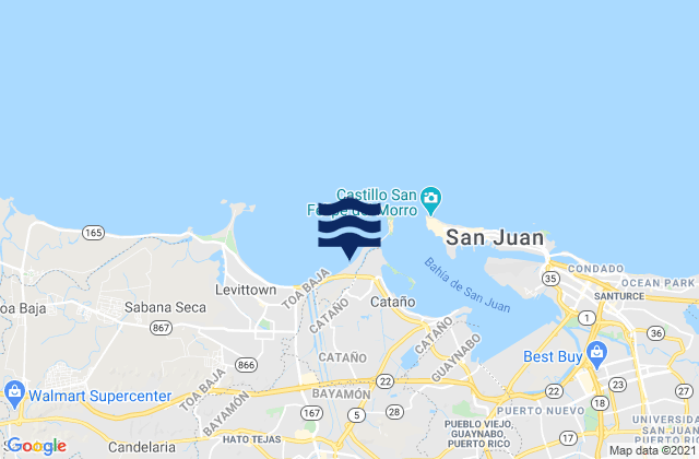 Mapa de mareas Palo Seco Barrio, Puerto Rico