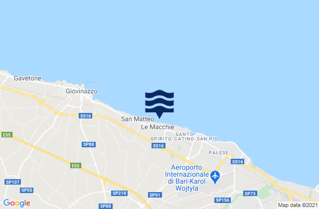 Mapa de mareas Palo del Colle, Italy