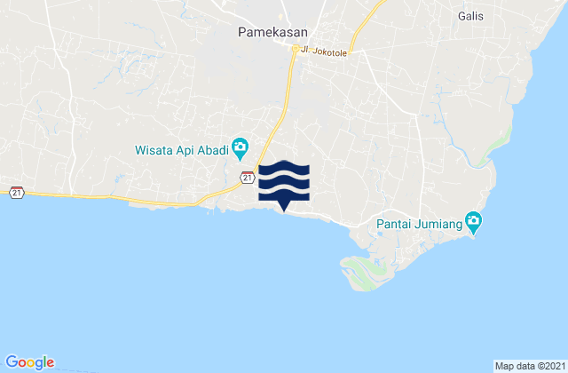 Mapa de mareas Pamekasan, Indonesia