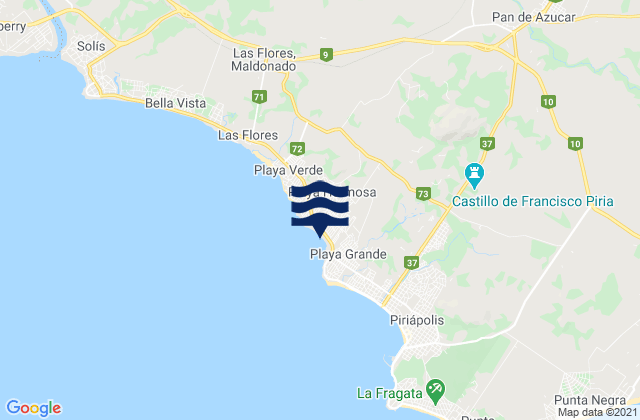 Mapa de mareas Pan de Azúcar, Uruguay