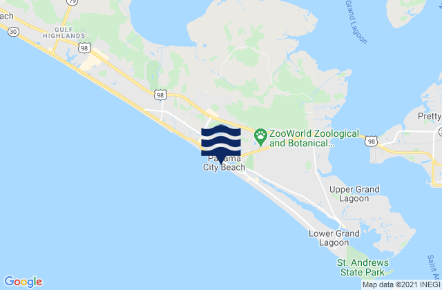 Mapa de mareas Panama City Beach, United States