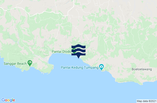 Mapa de mareas Panggungduwet, Indonesia