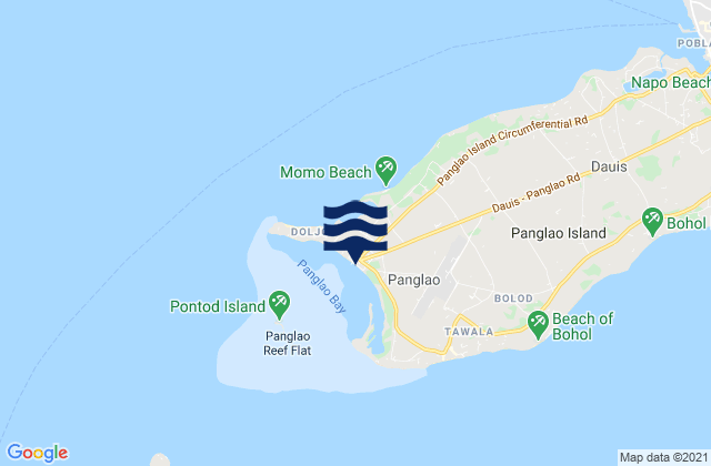 Mapa de mareas Panglao, Philippines