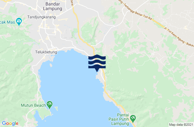 Mapa de mareas Panjang, Indonesia