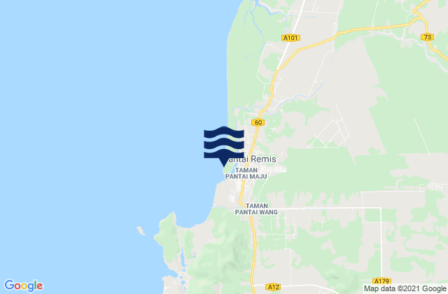 Mapa de mareas Pantai Remis, Malaysia