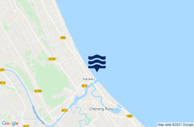 Mapa de mareas Pantai Tok Bali, Malaysia