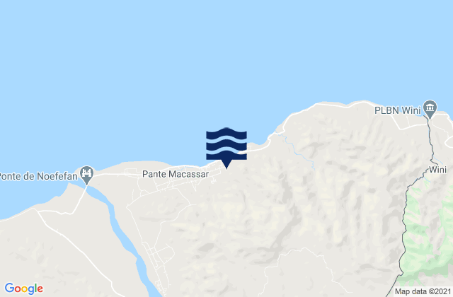 Mapa de mareas Pante Makasar, Timor Leste