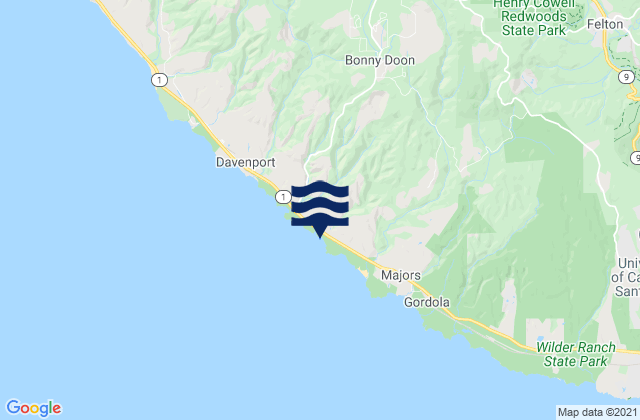 Mapa de mareas Panther Beach, United States