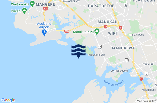 Mapa de mareas Papakura Channel - LPG Terminal, New Zealand