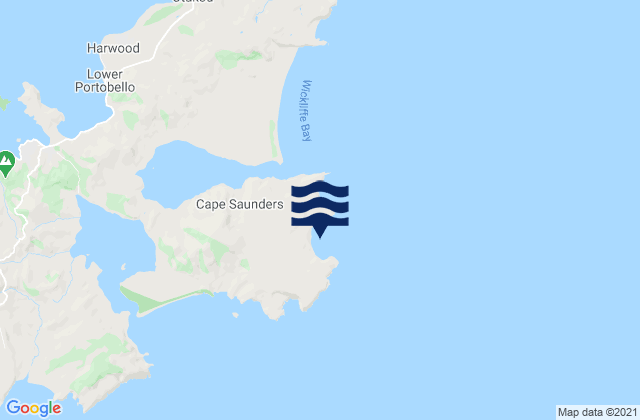 Mapa de mareas Papanui Beach, New Zealand