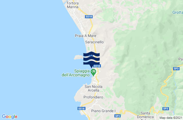 Mapa de mareas Papasidero, Italy