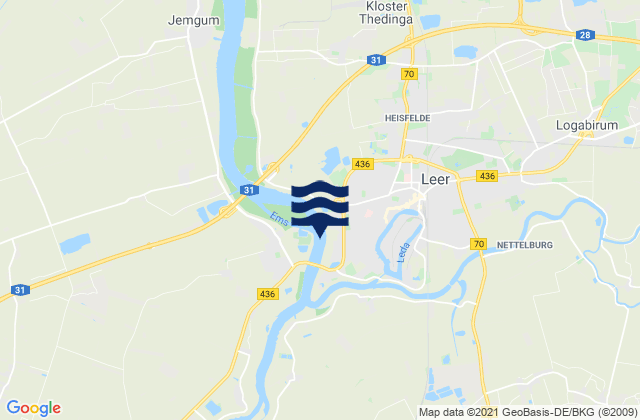 Mapa de mareas Papenburg, Germany
