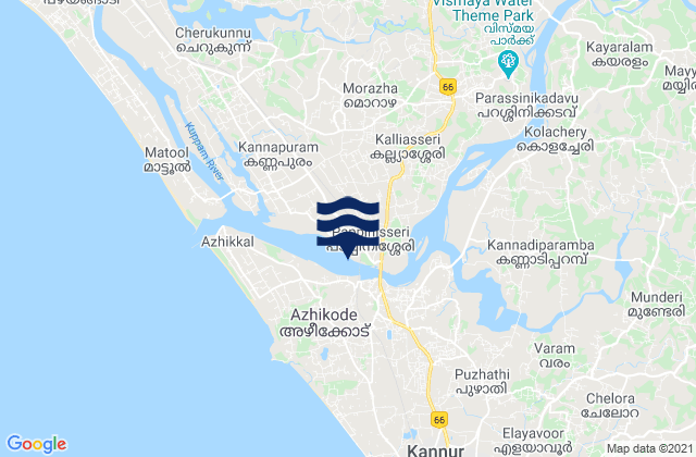 Mapa de mareas Pappinisseri, India