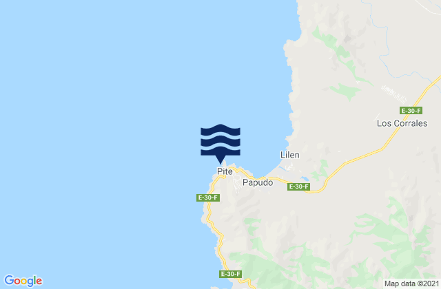 Mapa de mareas Papudo, Chile