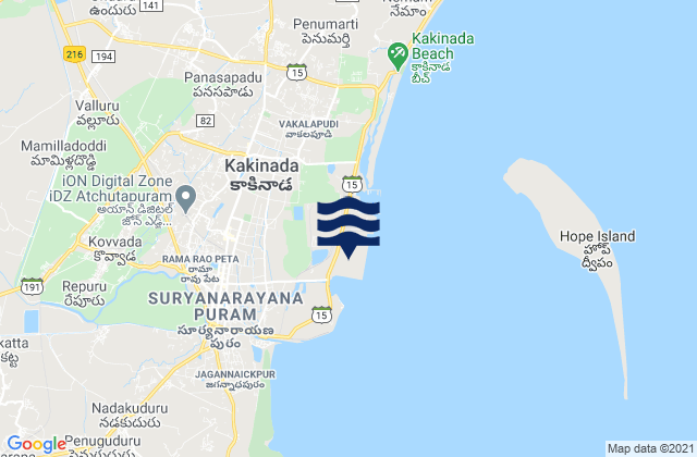 Mapa de mareas Paradip, India