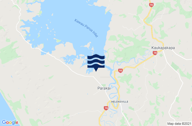 Mapa de mareas Parakai, New Zealand