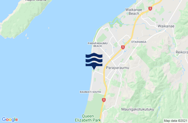 Mapa de mareas Paraparaumu, New Zealand