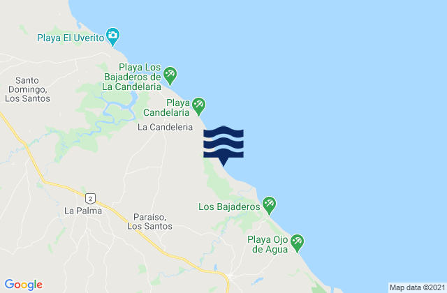 Mapa de mareas Paraíso, Panama