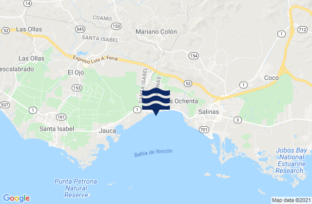 Mapa de mareas Parcelas Peñuelas, Puerto Rico