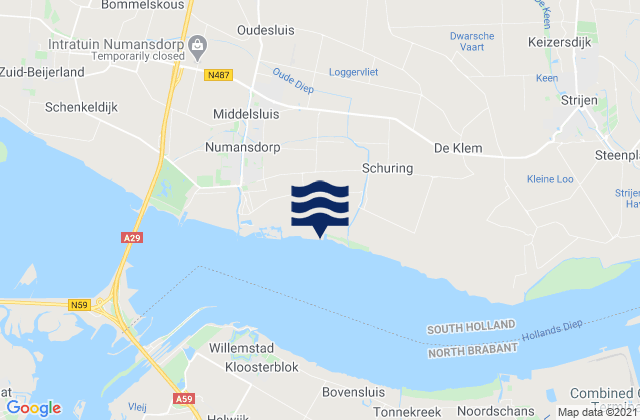 Mapa de mareas Parkhaven, Netherlands