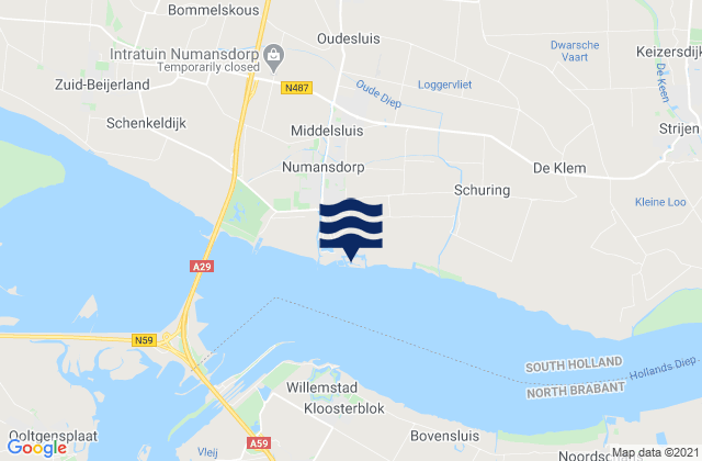 Mapa de mareas Parksluis, Netherlands