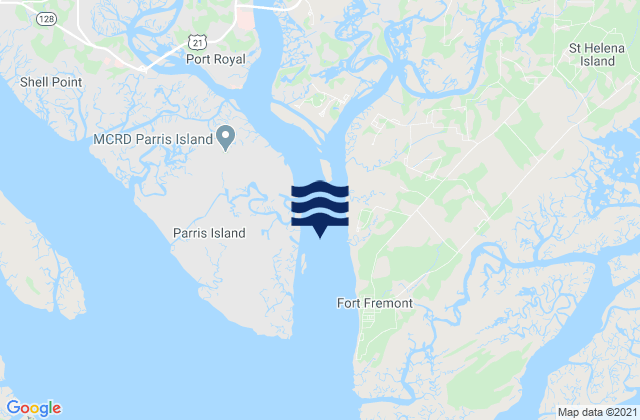 Mapa de mareas Parris Island Beaufort River, United States
