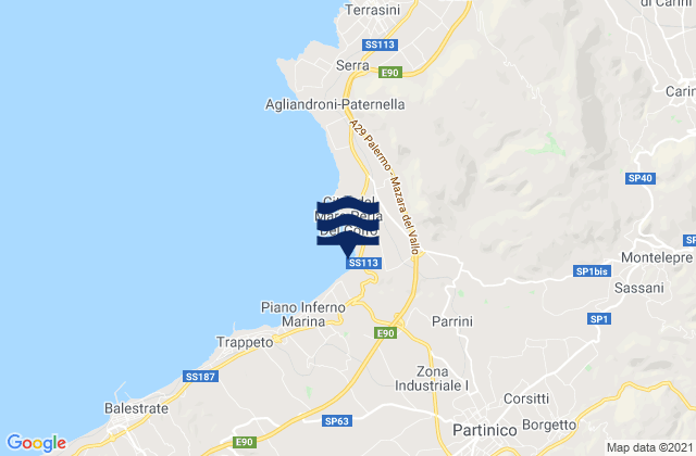 Mapa de mareas Partinico, Italy