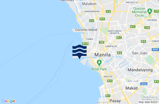 Mapa de mareas Pasig River, Philippines