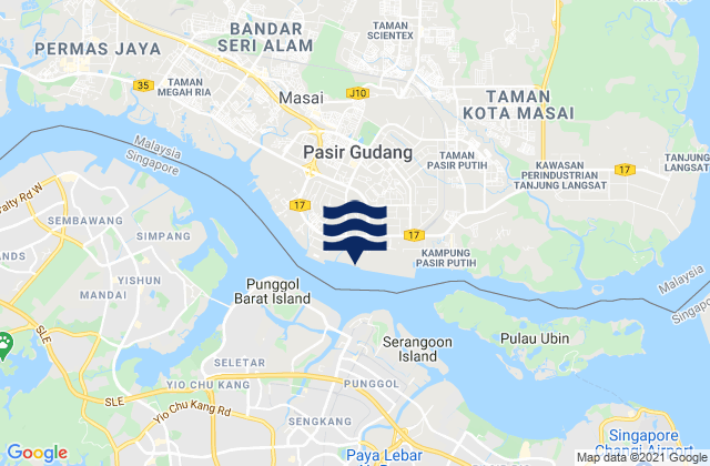 Mapa de mareas Pasir Gudanga Johor Port, Malaysia