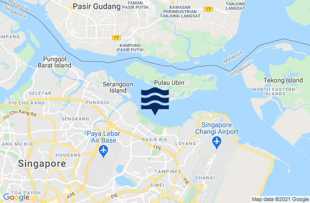 Mapa de mareas Pasir Ris Beach, Singapore