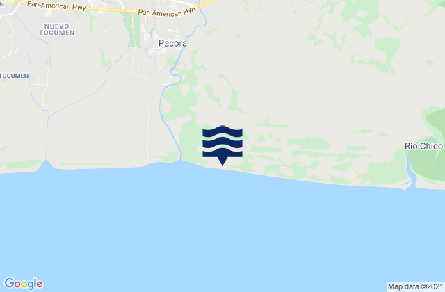 Mapa de mareas Paso Blanco, Panama