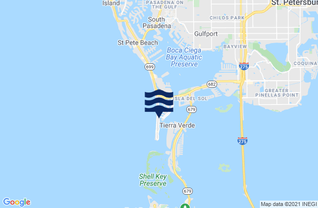 Mapa de mareas Pass-a-Grille Beach, United States