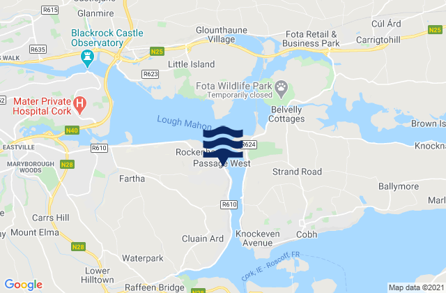 Mapa de mareas Passage West, Ireland