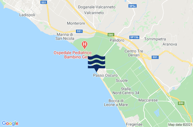 Mapa de mareas Passoscuro, Italy