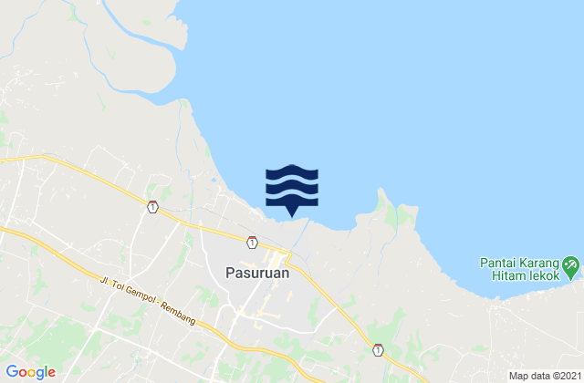 Mapa de mareas Pasuruan (Madura Str), Indonesia
