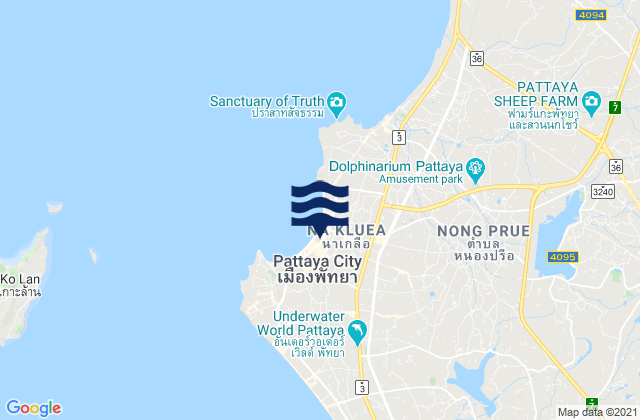 Mapa de mareas Pattaya, Thailand