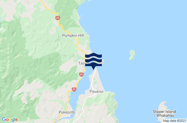 Mapa de mareas Pauanui Beach, New Zealand