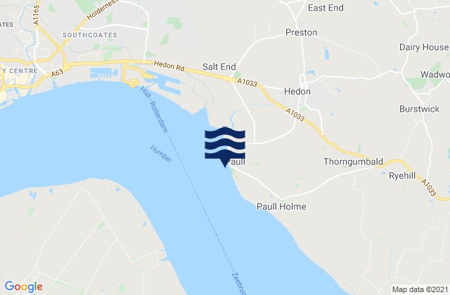 Mapa de mareas Paull, United Kingdom
