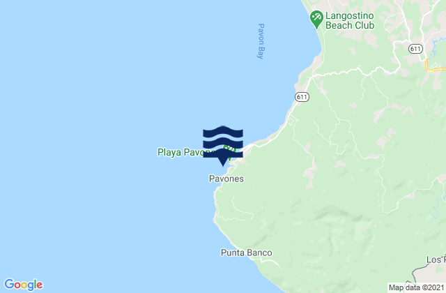 Mapa de mareas Pavones, Costa Rica